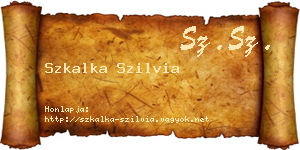 Szkalka Szilvia névjegykártya