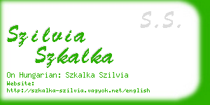szilvia szkalka business card